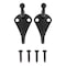 National Hardware Medium Matte Black Steel 6.69 in. L Coat/Hat Hook 35 lb, 2PK N830-598 - alternate 3