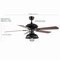 Jonathan Y Ashton 52" 1-Light Farmhouse Industrial Iron Dome Shade LED Ceiling Fan With Remote, Black JYL9615A - alternate 4