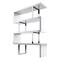 Homeroots 67" White And Silver Metal and Wood Three Tier Etagere Bookcase 555009 - alternate 1