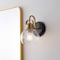 Jonathan Y Shirley 6" 1-Light Farmhouse Industrial Metal LED Vanity Light w/Seeded Glass Globe Shade, Brass Gold JYL7400B - alternate 4