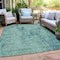 Homeroots 9' X 12' Teal Blue And Gray Geometric Washable Indoor Outdoor Area Rug 594591 - alternate 3