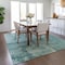 Homeroots 5' X 8' Teal Blue And Ivory Abstract Washable Indoor Outdoor Area Rug 602750 - alternate 3