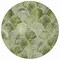 Homeroots 8' Green And Ivory Round Abstract Washable Indoor Outdoor Area Rug 577675 - alternate 3