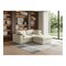 Homeroots White Linen Blend Modular L Shaped Three Piece Corner Sectional 716918 - alternate 2