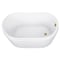 Kingston Brass 52-Inch Acrylic Oval Double Slipper Freestanding Tub with Overflow/Drain Assembly VTRS522928M7 - alternate 4