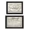 Homeroots Set Of Two Family Values 2 Black Framed Print Wall Art, 2PK 406147 - alternate 1