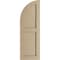 Ekena Millwork Knotty Pine 2 Equal Flat Panel w/Quarter Round Arch Top Faux Wood Shutters, 12W x 40H, PR SHUFPQ12X40KPPR - alternate 5