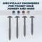 Kreg No, 8 x 2-1/2'' Square Coarse Thread Maxi-Loc Washer Zinc Pocket-Hole Screw, 250 Ct. SML-C250 - 250 - alternate 2