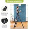 Wrightmaster 5-Step Iron Step Stool (9 ft. Reach), 330 lb. Load Capacity, with a Shelf and Anti-Slip Wide Pedals ZR-D5-BLACK - alternate 3