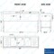 Amgood Underbar Sink, Stainless Steel, 18.75 in W x 60 in L x SINK BAR S3C-101410-LR-NF-Z - alternate 2