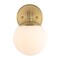Jonathan Y Louis Parisian Globe 5.8 in. 1-Light Metal/Frosted Glass Modern Contemporary LED Vanity Light, Gold P JYL3534A - alternate 1