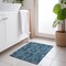 Homeroots 2' X 3' Denim and Gray Oriental Washable Non Skid Indoor Outdoor Area Rug 563745 - alternate 3