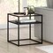 Homeroots 22" Black And Clear Glass And Steel Square End Table With Shelf 544187 - alternate 5