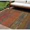 Homeroots 9' X 12' Terra Cotta Abstract Washable Indoor Outdoor Area Rug 608763 - alternate 1