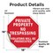 Signmission Private Property No Trespassing Vio, 18 Inch X 18 Inch, Vinyl Decal OC-D-18-157 - alternate 3