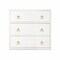 Homeroots 34" White Manufactured Wood Three Drawer Dresser 389816 - alternate 1