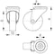 Blickle Kingpin Swivel Caster, Gy Nyln, 3-1/8", Brk LER-POG 80G-FI - alternate 3