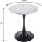 Leisuremod Bristol Round MDF Dining Table - Pedestal Base Kitchen Table, Modern Style BTBL-B35MWT - alternate 4