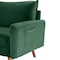 Homeroots Green Contemporary Velvet Sofa with Side Pockets 473445 - alternate 2