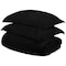 Homeroots Black King Cotton Blend 300 Thread Count Washable Duvet Cover Set 528254 - alternate 1
