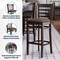Flash Furniture HERCULES Ladder Back Walnut Wood Restaurant Barstool - Mocha Vinyl Seat XU-DGW0005BARLAD-WAL-MCHV-GG - alternate 3