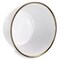 Elama Arthur 6 Piece Stoneware Bowl Set in Matte White with Gold Rim ELM-ARTHUR6B - alternate 3
