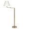 Homeroots 62" Gold And White Swing Arm Floor Lamp With White Fabric Empire Shade 523468 - alternate 5