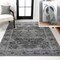 Jonathan Y Alanya Ornate Medallion Non-Slip Machine-Washable Dark Green/Gray 3 ft. x 5 ft. Area Rug WSH100B-3 - alternate 1