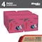 Wypall Power Clean X80 Heavy Duty Cloths, Extended Use Quarter-fold, Red, 50 Sheets/Pack, 4 PK 41029 - alternate 4