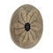 Homeroots Mekhi 24" X 24" Black And Light Brown Floral Seagrass Circle Hanging Dimensional Sculpture 608655 - alternate 3