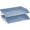 Acrimet Facility 2 Tier Letter Tray Side Load Letter Size Desktop File Organizer Plastic Solid Blue 253.AO - alternate 1