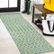 Jonathan Y Ourika Moroccan Geometric Textured Weave Green/Cream 2 ft. x 8 ft. Indoor/Outdoor Runner Rug SMB108L-28 - alternate 1