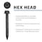Tapcon 1/4 x 2-1/4 in Black Hex Head Concrete Anchors Corrosion Resistant Climaseal Coating, , 8PK 24113 - alternate 6