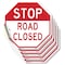 Signmission Stop Road Closed, 4 inch X 4 inch, Vinyl Decal, 5PK OC-D-5PACK-4-310 - alternate 1