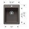 Blanco Bar Sink, 1 bowl, Silgranit, 20.50 in W x 16.75 in L x 8.39 in H 443240 - alternate 2