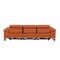 Homeroots 103" Camel Top Grain Leather Reclining Metal USB Sofa 720338 - alternate 5