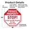 Signmission Private Property Stop! Do Not Use M, 18 Inch X 18 Inch, Plastic Sign OC-P-18-143 - alternate 4