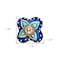 Homeroots Set of Eight Blue And Green Floral Ceramic Drawer Pull Knobs, 8PK 358076 - alternate 3
