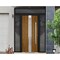 Vdomdoors Steel Door Deux 1744 Natural Oak 2 Sidelight and Transom Black Window Stainless Inserts Single Mode DEUX1744EXD-OAKB-W14+36+14xH80+16-LH-O - alternate 7