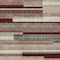 Homeroots 3' X 5' Merlot Burgundy And Beige Striped Washable Indoor Outdoor Area Rug 613296 - alternate 4