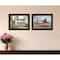 Homeroots Set Of Two Summers End 2 Black Framed Print Wall Art, 2PK 406190 - alternate 4