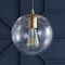 Jonathan Y Bleecker 7.75" Metal/Glass Globe LED Pendant, Clear/Brass JYL9528C - alternate 6