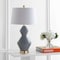 Jonathan Y Abbas 29" Geometric Ceramic/Metal LED Table Lamp, Gray/Gold Leaf JYL4013B - alternate 4