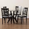 Baxton Studio Elise Modern Grey Fabric and Dark Brown Finished Wood 5-Piece Dining Set 255-9402-10900-ZORO - alternate 3