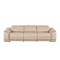 Homeroots 107" Beige Top Grain Leather Reclining USB Sofa 643694 - alternate 1