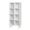 Homeroots 60" Natural And White Wood Eight Tier Bookcase 403099 - alternate 1