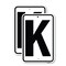 Signmission Sign with Letter K, 18'' X 24'' 2 Signs, Heavy Gauge Aluminum, 2PK A-1824-2PACK-22944 - alternate 1