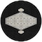 Homeroots 8' Black Gray And Ivory Round Oriental Washable Indoor Outdoor Area Rug 598174 - alternate 2