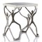 Homeroots 18" Silver And Antiqued White Aluminum Square End Table 354659 - alternate 1
