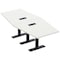 Skutchi Designs 8 Person Conference Table With Power Unit | 8' Hexagon Table | Harmony Series HAR-HEX.IR-48X96-T.BK-W960-EBLK - alternate 1